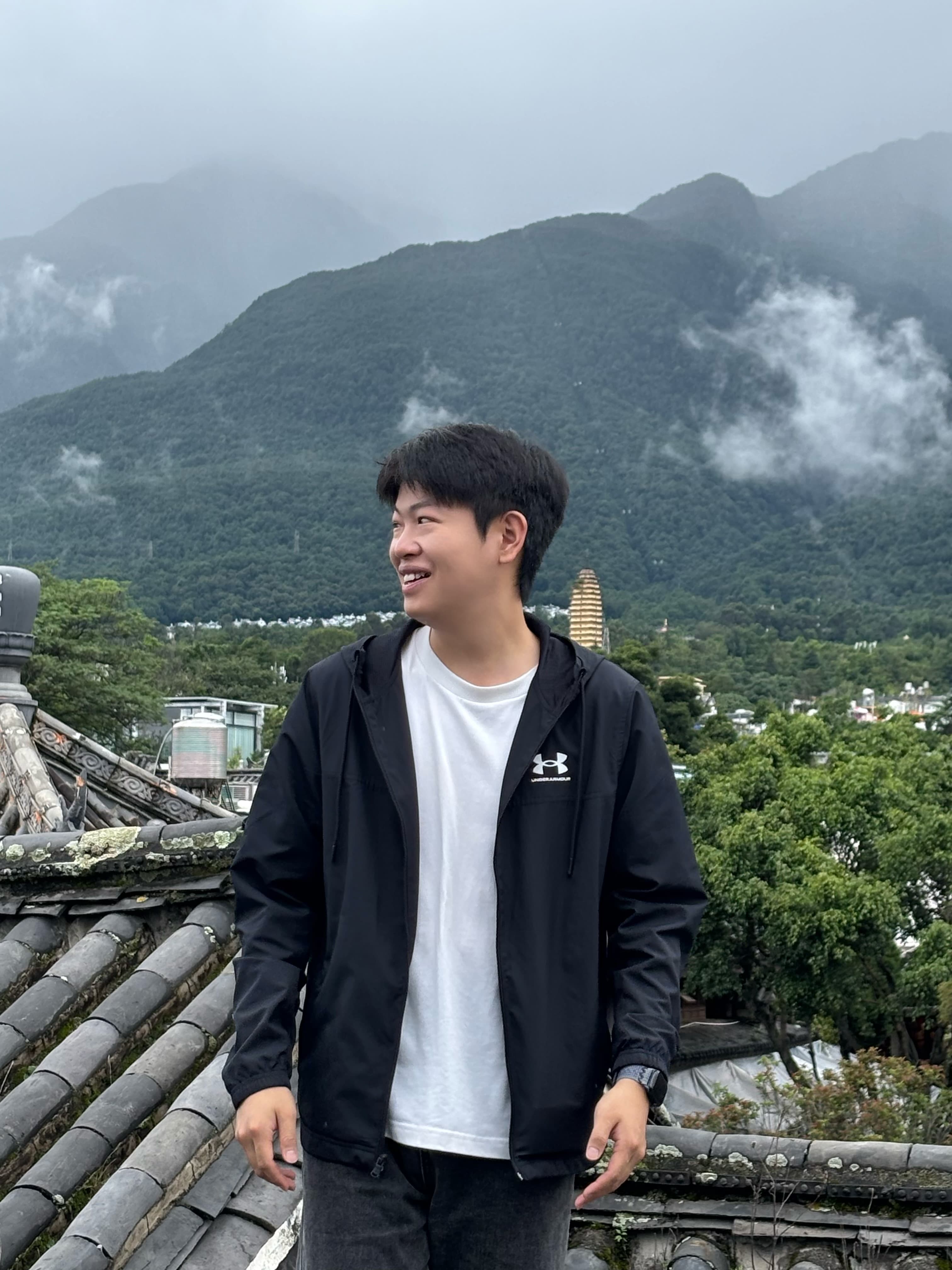 Howard travelling in a mountain village